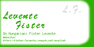 levente fister business card